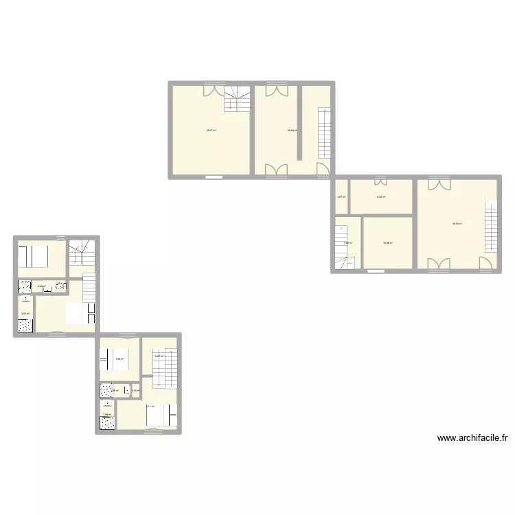 luc 2. Plan de 16  et 173 m²