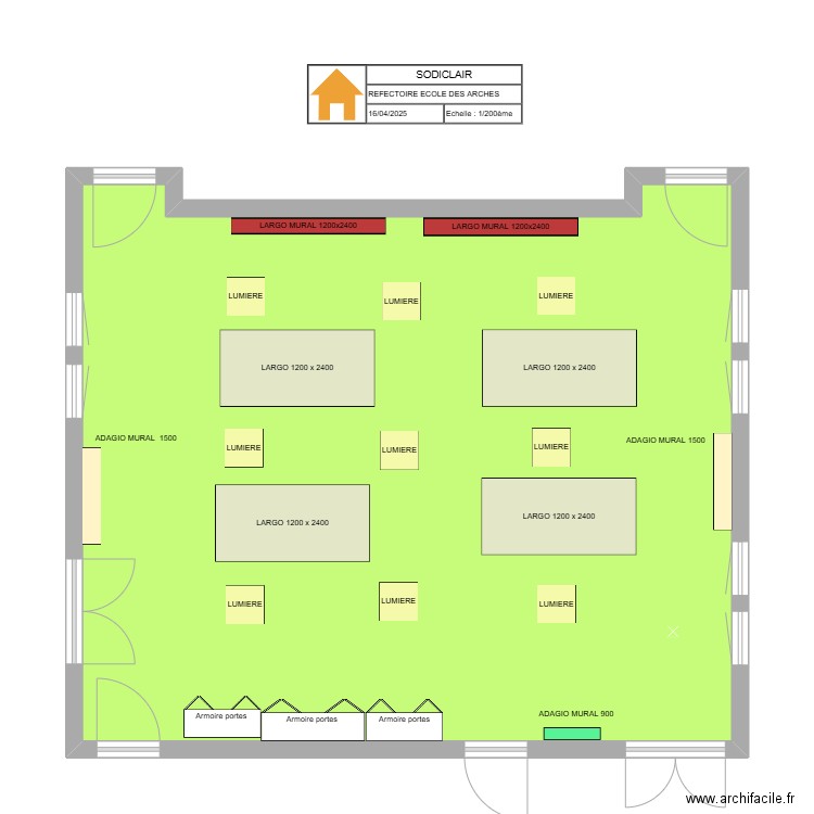 MAIRIE DE LA CELLE SUR MORIN REFECTOIRE ECOLE DES ARCHES MAIRIE DE. Plan de 1 pièce et 83 m2