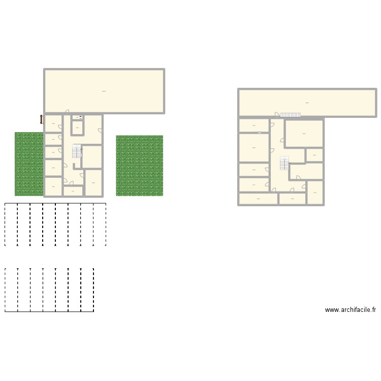 DFS. Plan de 22 pièces et 832 m2