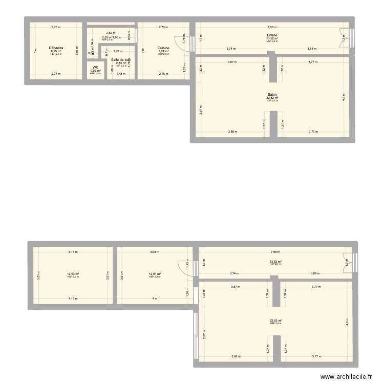 Messines - 2. Plan de 12 pièces et 140 m2