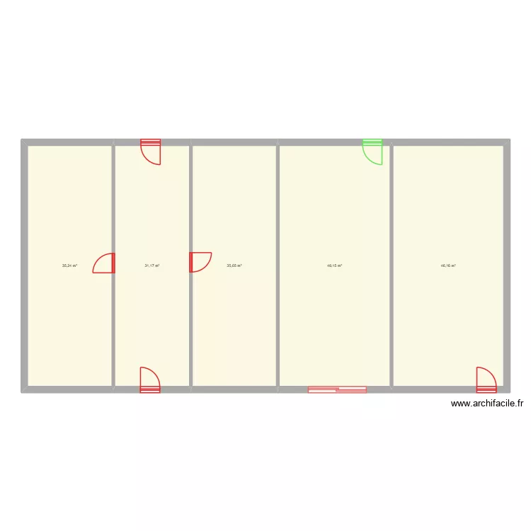 sorgues siphon temp. Plan de 5  et 194 m²