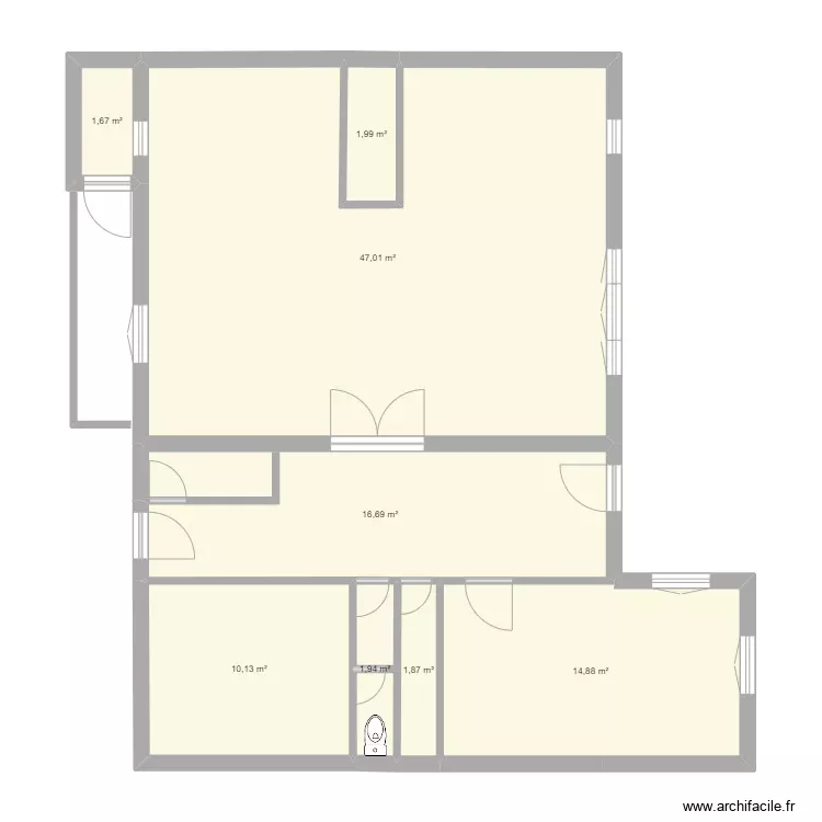 APPT1. Plan de 8 Pièces et 96 m²