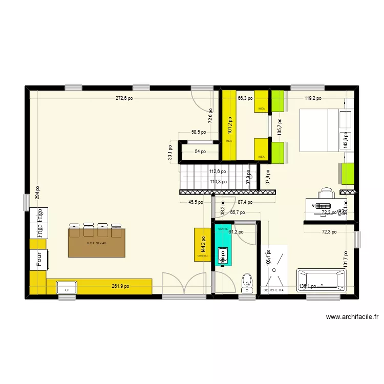 TOON - OPTION A.1. Plan de 5  et 86 m²