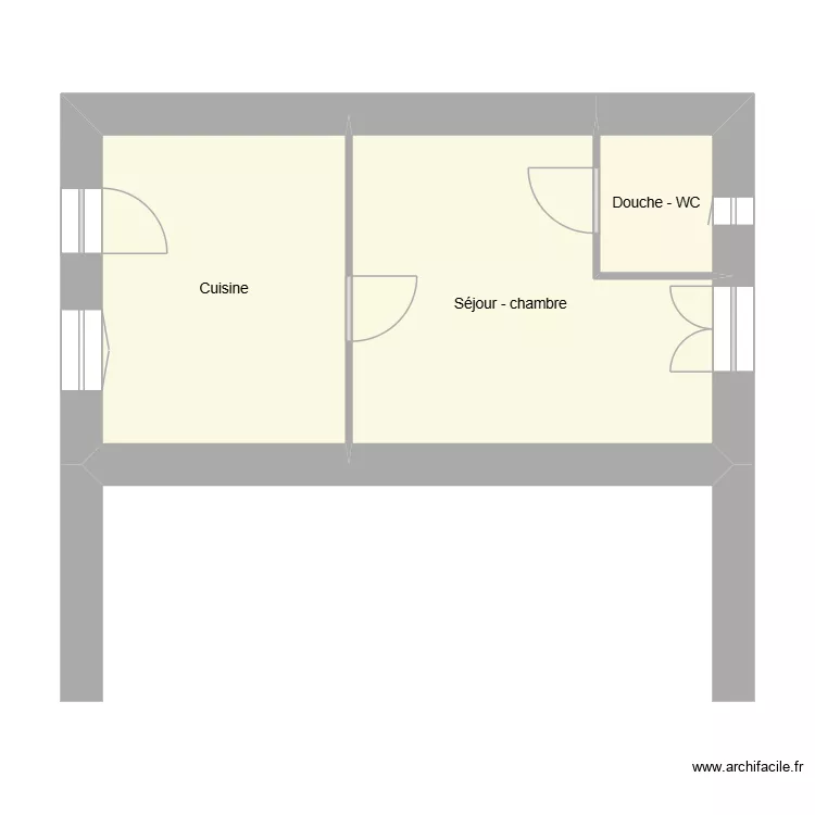 CHARLES. Plan de 3  et 28 m²