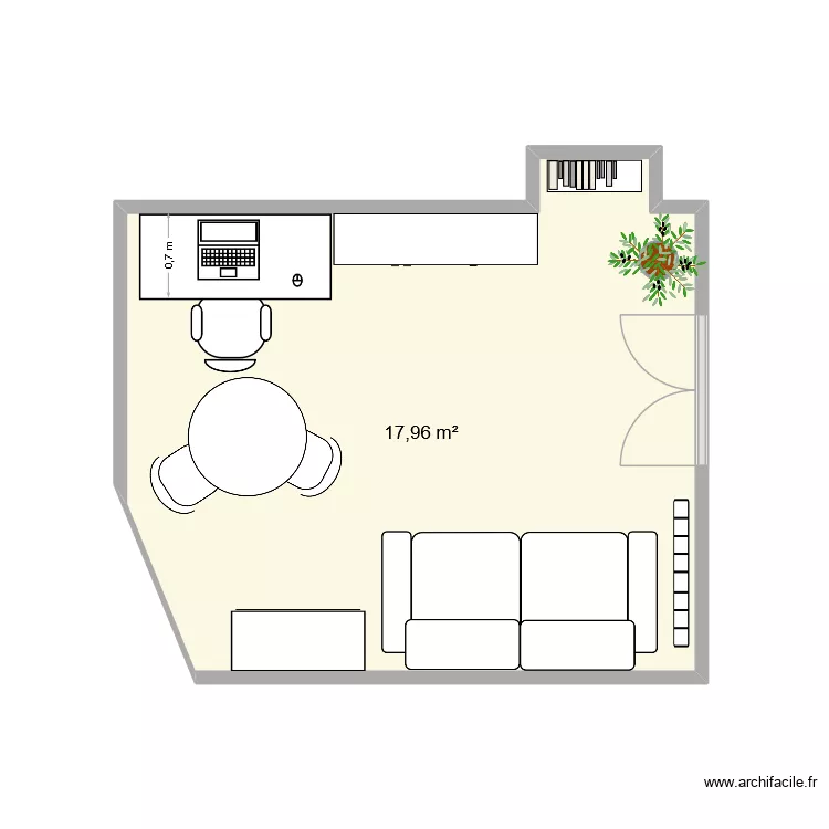 salon bureau. Plan de salon bureau. Plan de