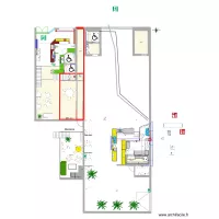 plan installation cuisine  et r&eacute;seau EU bar patio NF  14 04 25