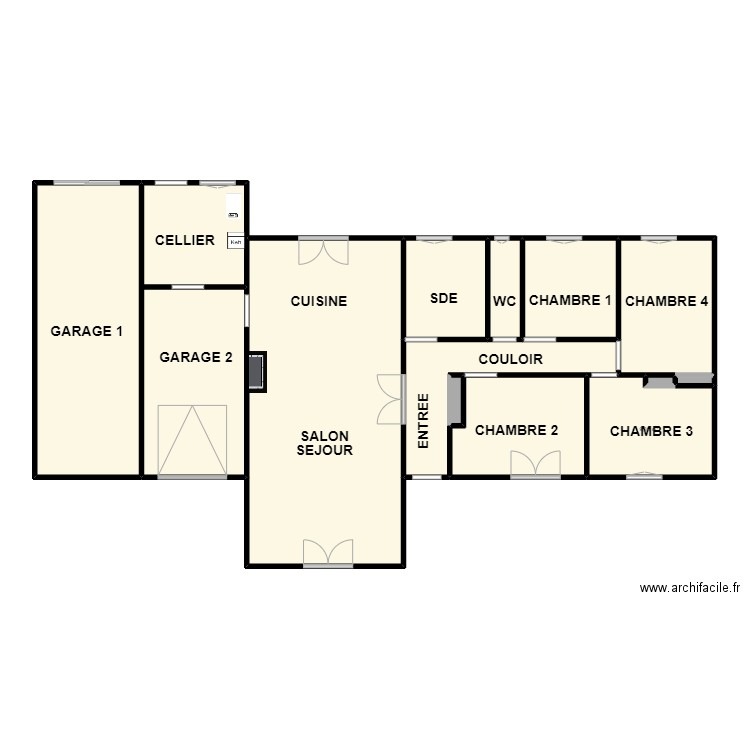 LE MELLOT. Plan de 13 pièces et 144 m2