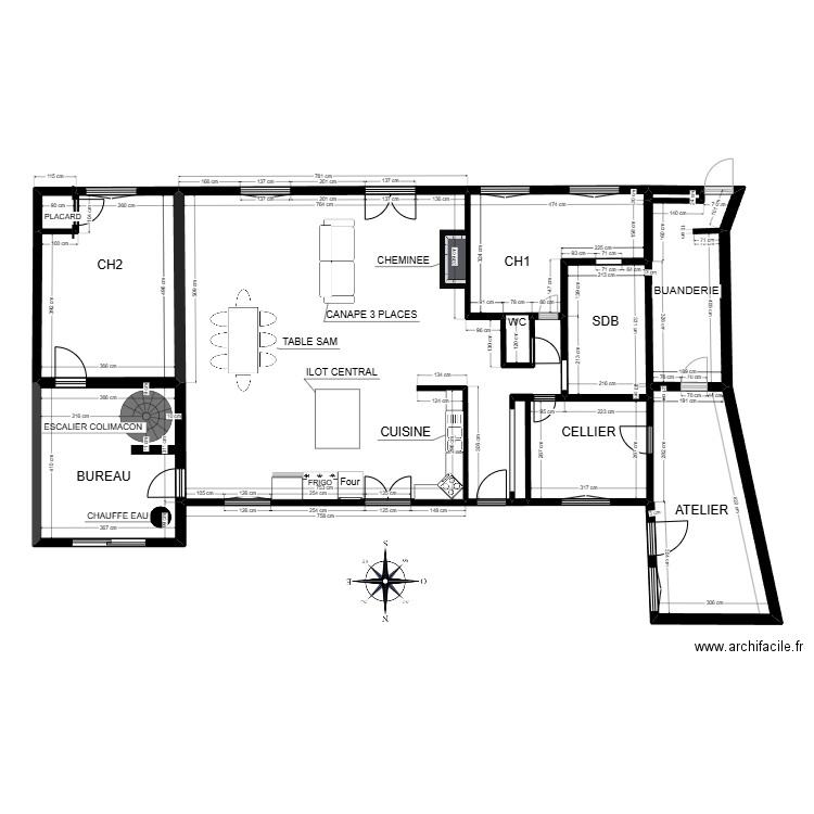maison . Plan de 0 pièce et 0 m2