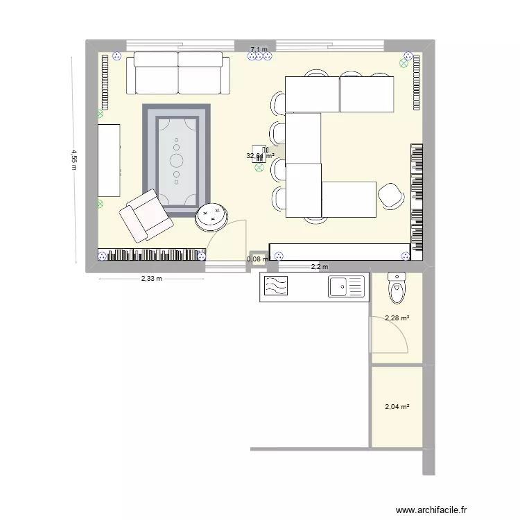 salle des jeunes V2. Plan de 