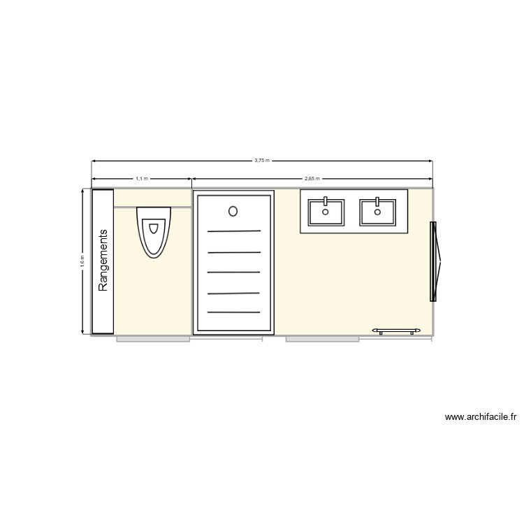 sdb. Plan de 0 pièce et 0 m2