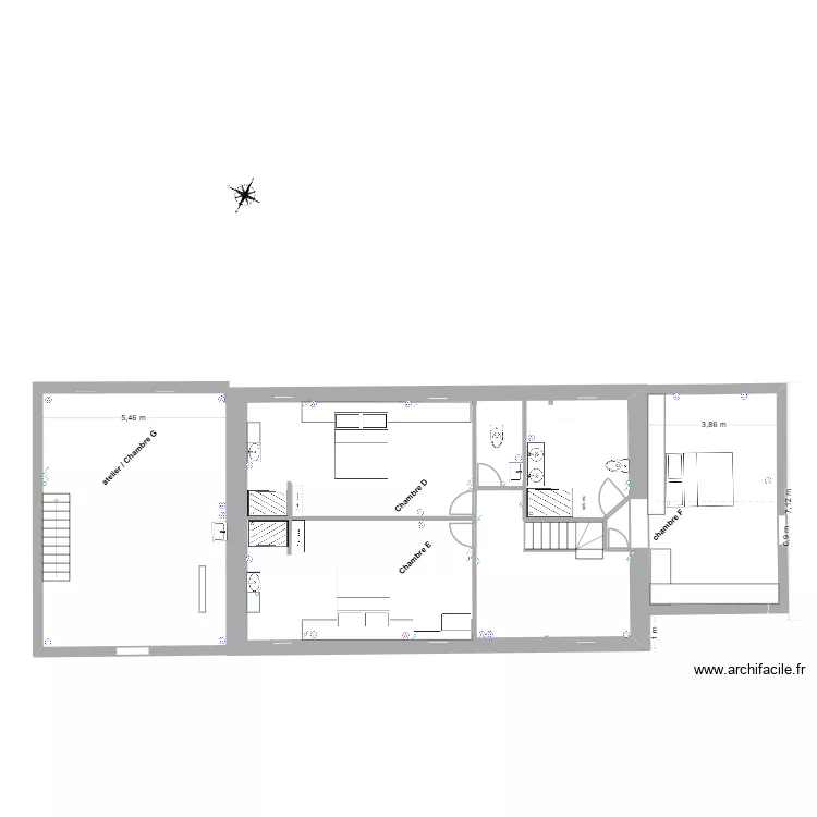 Brigneau 2 &eacute;tage menuiseries. Plan de 