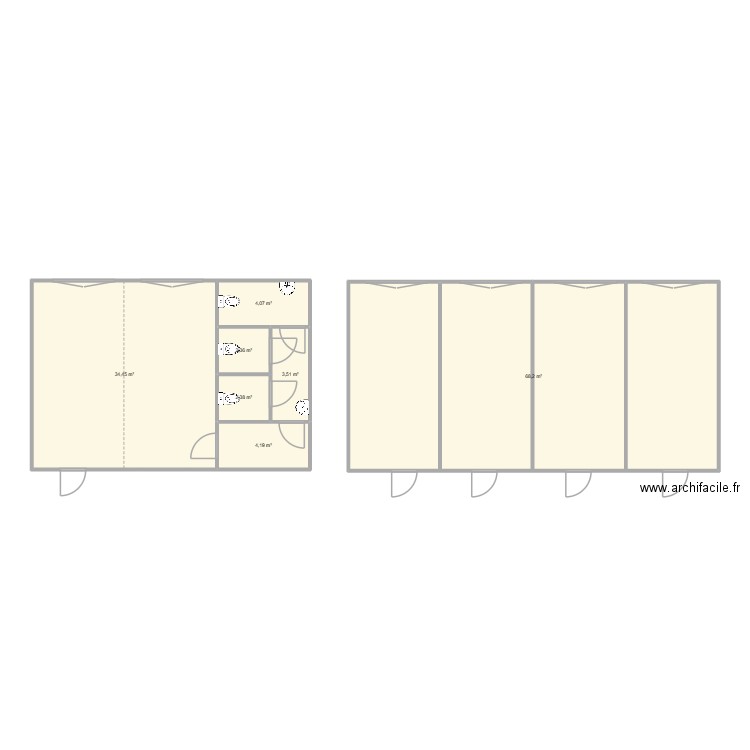 ACN 2. Plan de 7 pièces et 119 m2