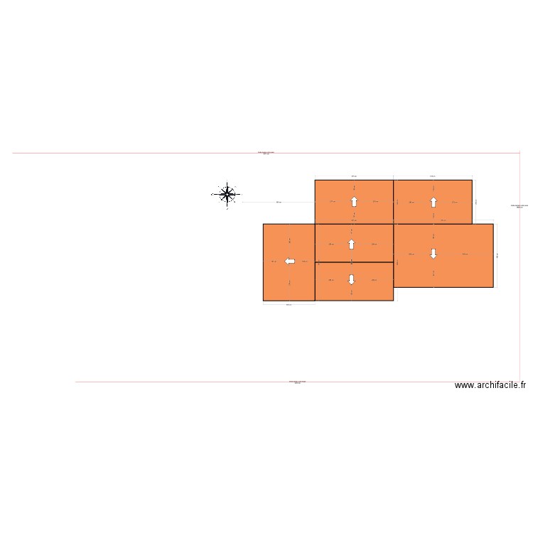 plan de toiture après travaux. Plan de 0 pièce et 0 m2