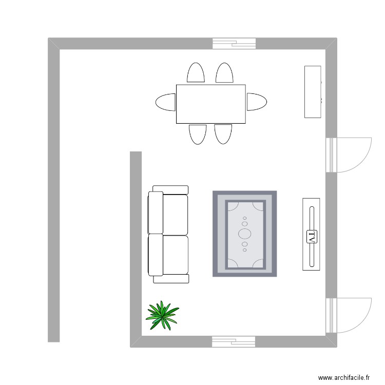 Salon/Salle à manger. Plan de 0 pièce et 0 m2
