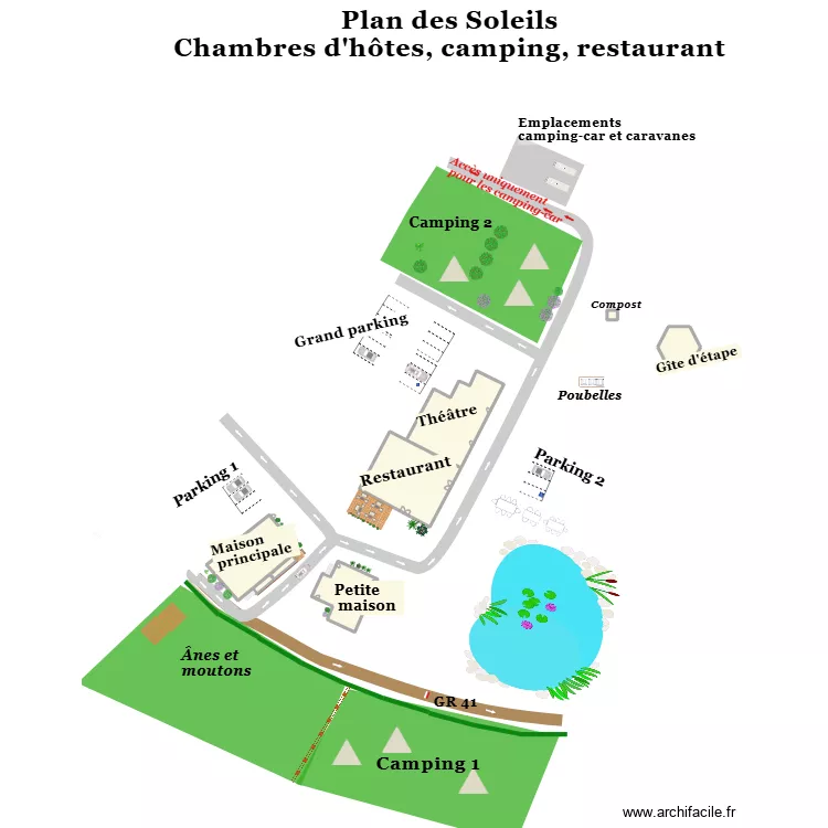 les soleils vue ensemble1. Plan de 12  et 1525 m²