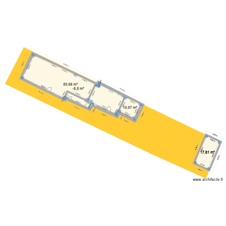 PLAN MASSE CLAIRE. Plan de 5 pièces et 246 m2