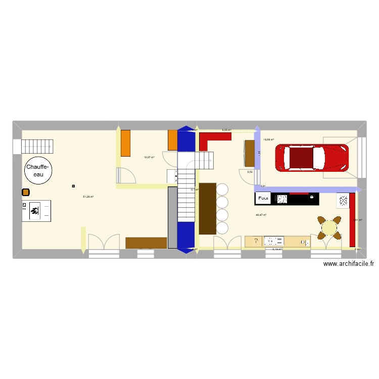 Cors juin 2025 - Rez de jardin. Plan de 11 pièces et 122 m2