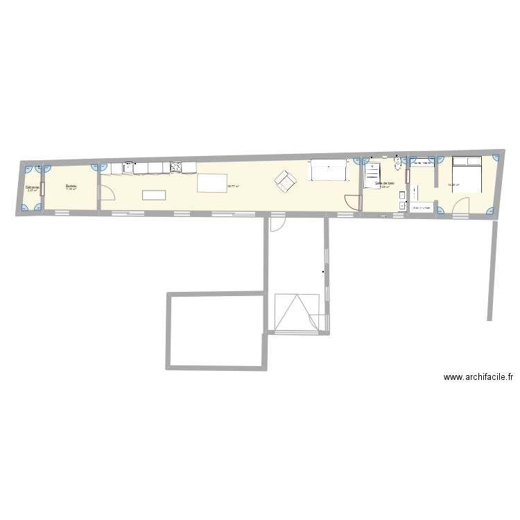 VERSION FINALE. Plan de 5 pièces et 70 m2