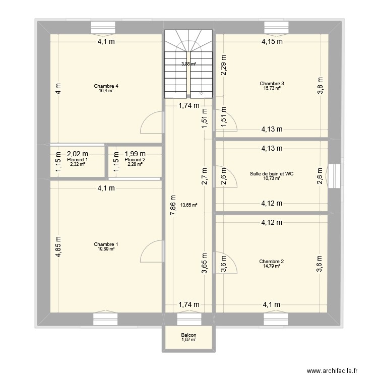M Maitre . Plan de 19 pièces et 197 m2