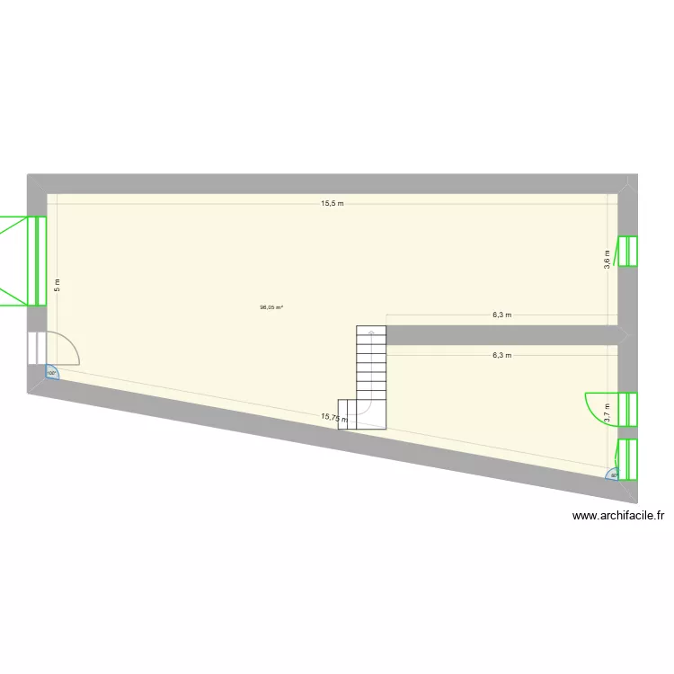 Maison Géovreissiat rez de chaussée. Plan de 1 Pièce et 96 m² Maison Géovreissiat rez de chaussée. Plan de 1 Pièce et 96 m²