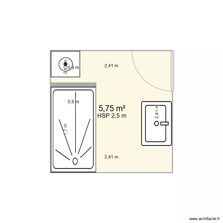 dagonneau. Plan de 1 Pièce et 6 m²