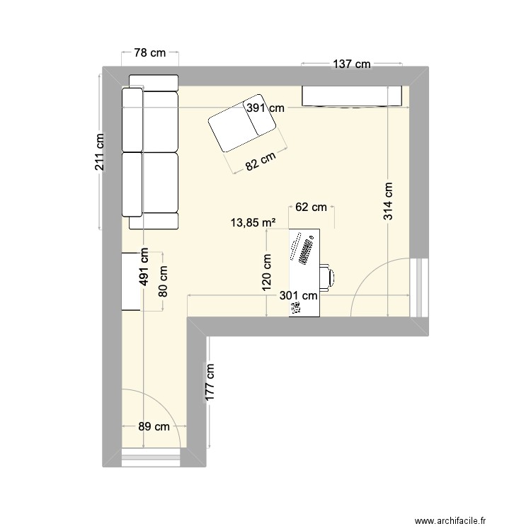 Cabinet. Plan de 0 pièce et 0 m2