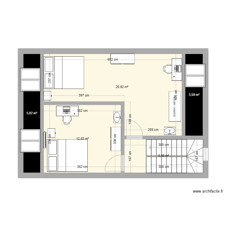 Jumet Eléa 2 ème étage transversal. Plan de 0 pièce et 0 m2