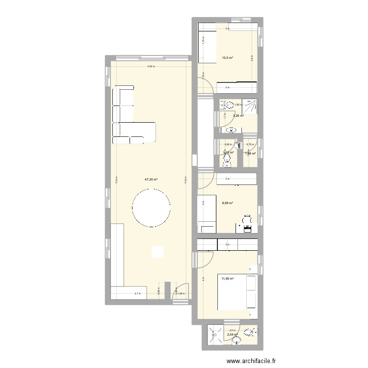 Herzl 21. Plan de 8 pièces et 87 m2