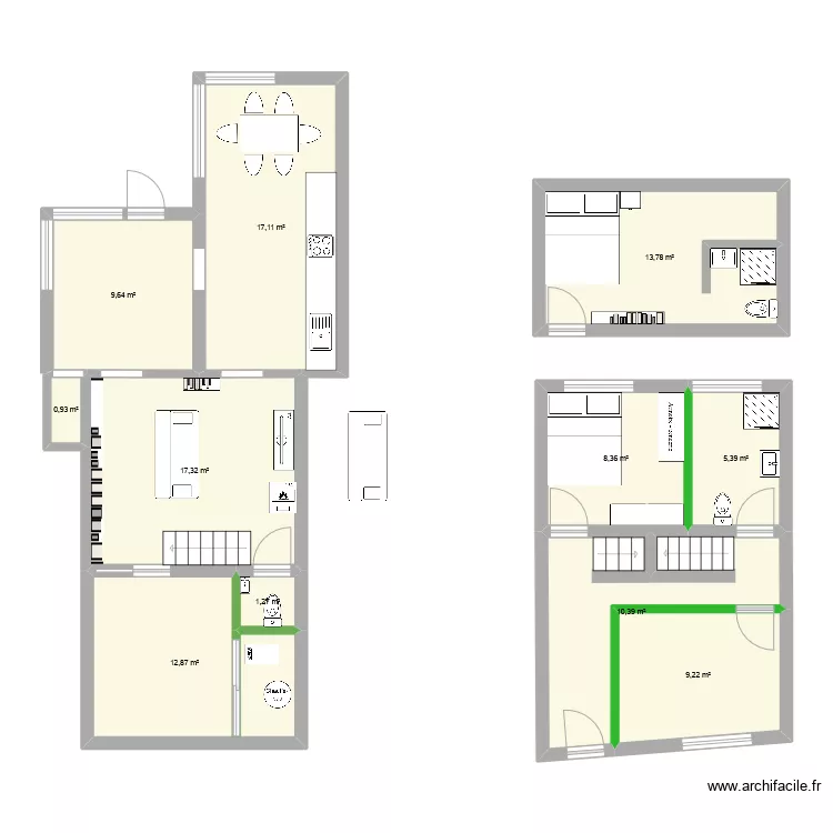 maison r&eacute;no. Plan de 