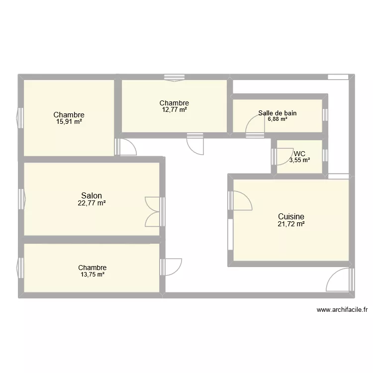 chafik plan. Plan de 7  et 97 m²