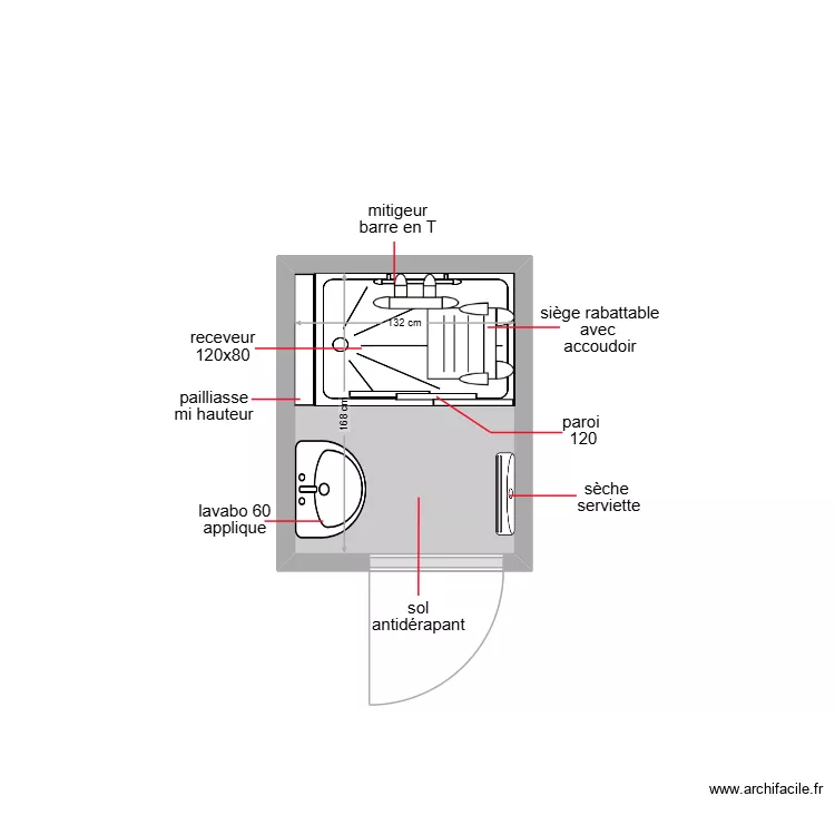 naceur. Plan de 1  et 2 m²