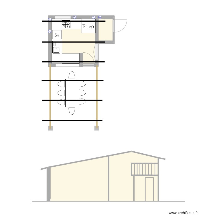Plan1. Plan de 14 pièces et 26 m2