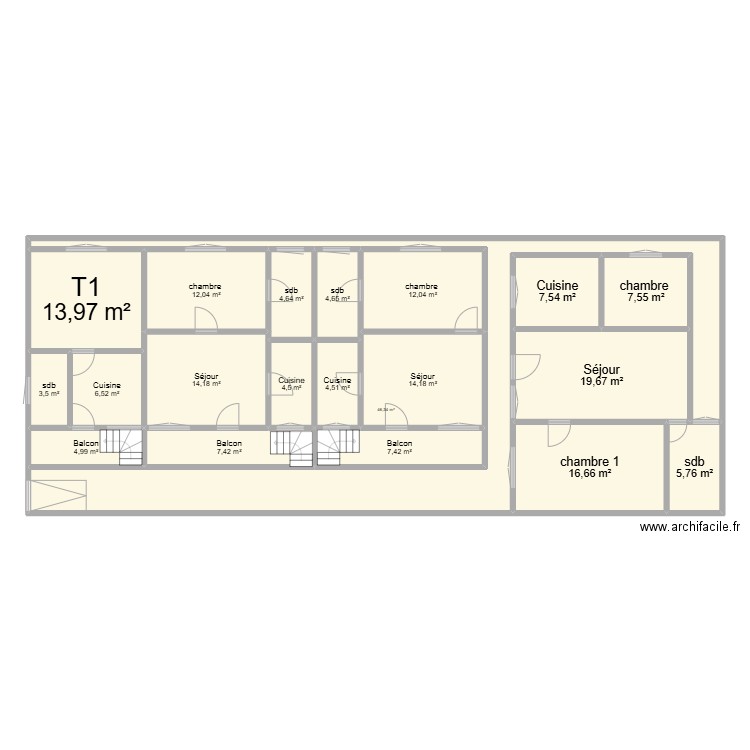 MPAKA 120 BB01. Plan de 20 pièces et 218 m2