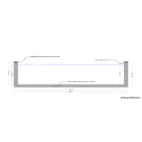Plan piscine / coupe 1