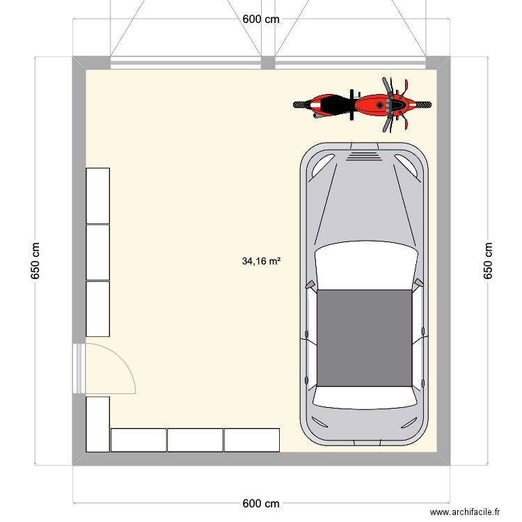 Garage . Plan de 0 pièce et 0 m2