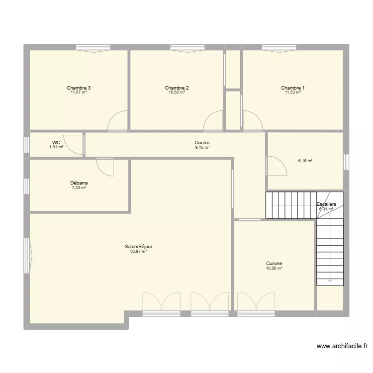 Choudieu - 1er étage. Plan de Choudieu - 1er étage. Plan de