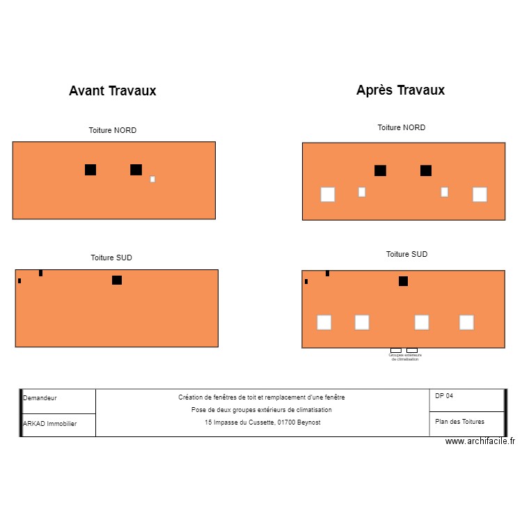 Toiture . Plan de 0 pièce et 0 m2