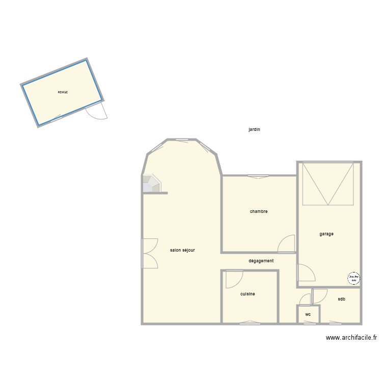 le tallec. Plan de 7 pièces et 82 m2