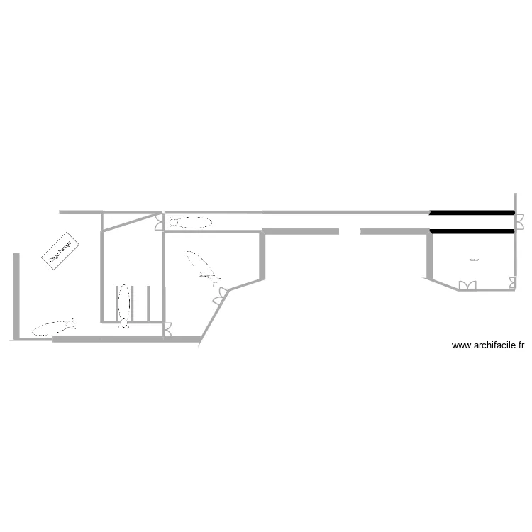 Parc de travail LELY. Plan de 2  et 45 m²