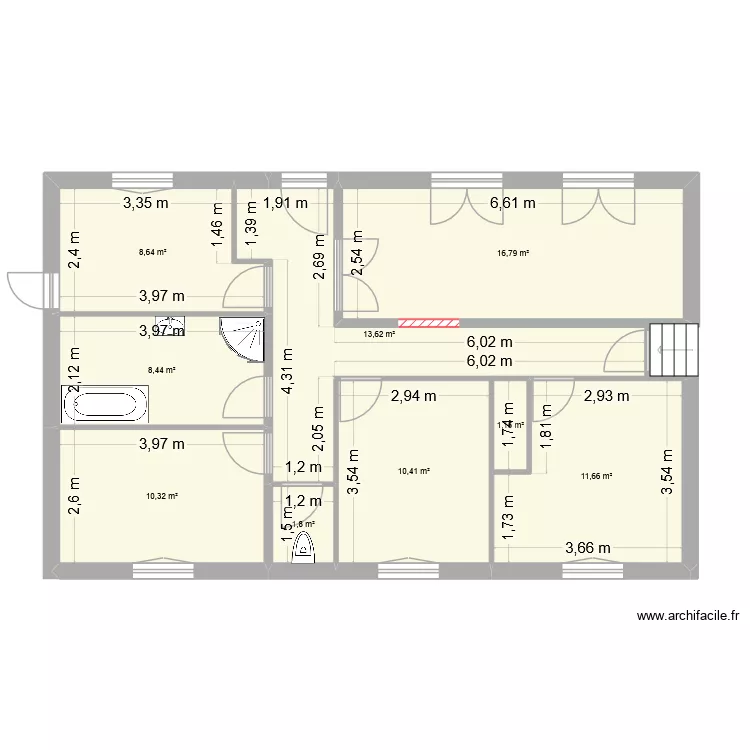 Maison 2. Plan de 9 et 83 m² Maison 2. Plan de 9 et 83 m²