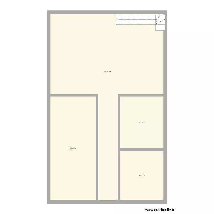 1 etage. Plan de 4  et 143 m²