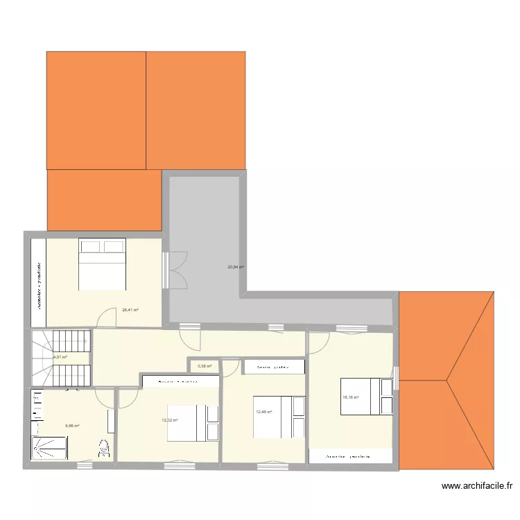 Etage Narbonne. Plan de 