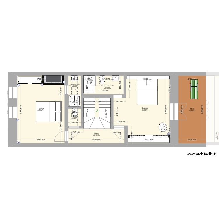 PROJET DEFINITIF 2CH ET CELLIER BIS. Plan de 13 pièces et 200 m2