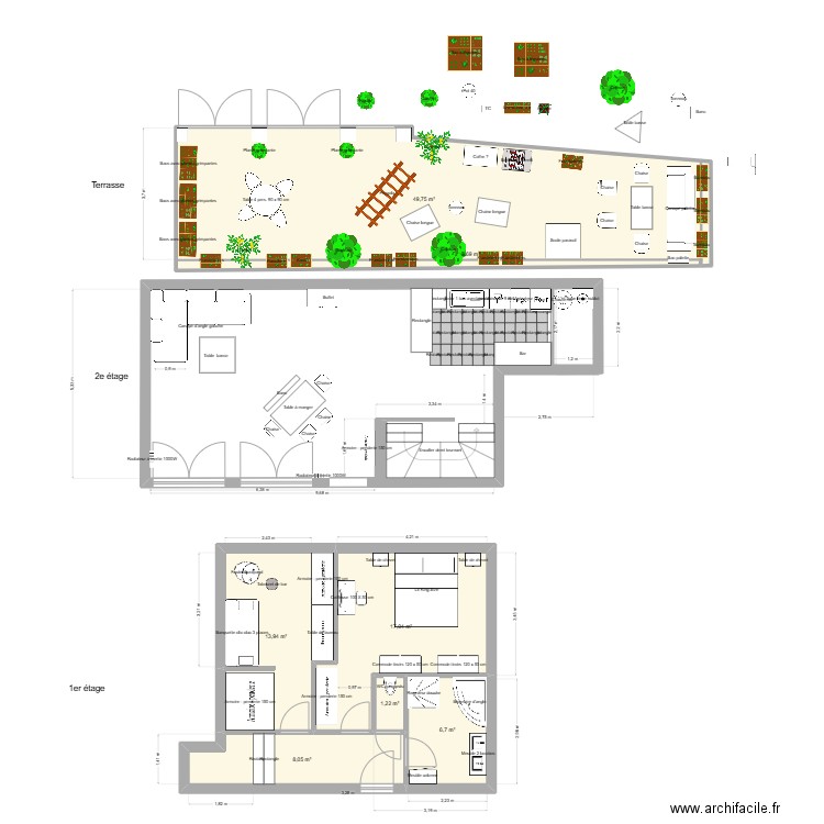10 passage Rivière Terrasse v3. Plan de 7 pièces et 100 m2