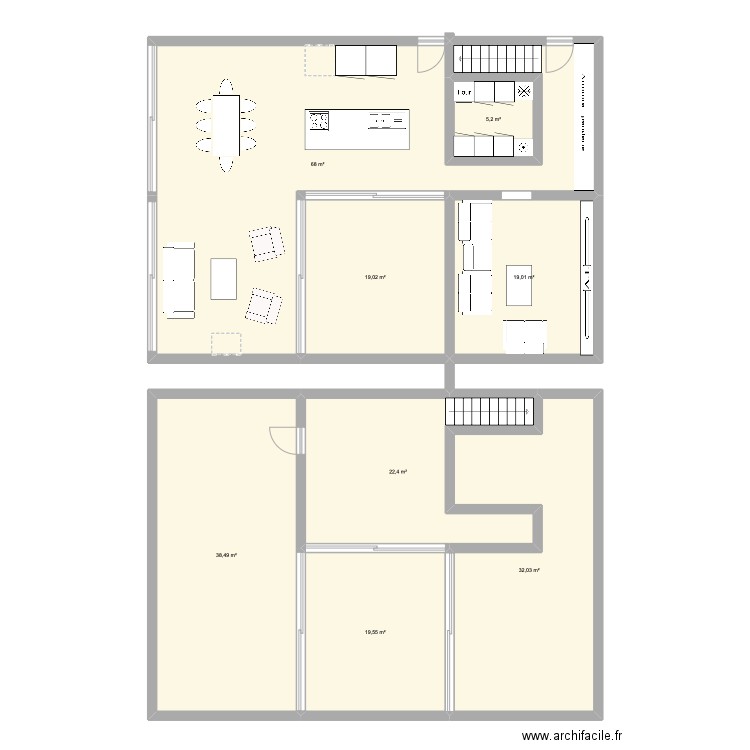 Maison. Plan de 0 pièce et 0 m2