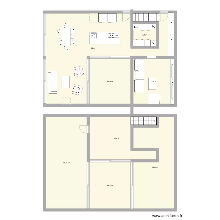 Maison. Plan de 