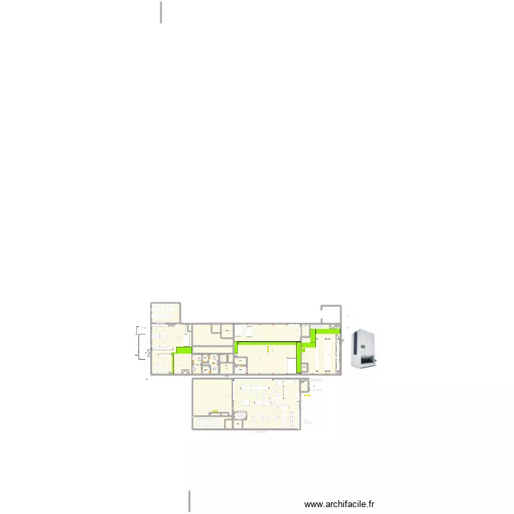 Modification BR. Plan de 27  et 3050 m²