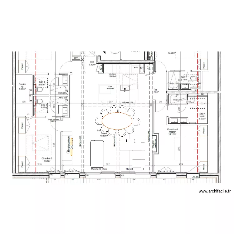 hanus salon. Plan de 