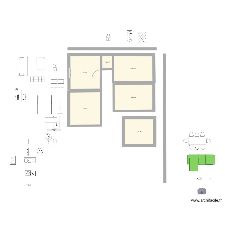 douvres. Plan de 0 pièce et 0 m2