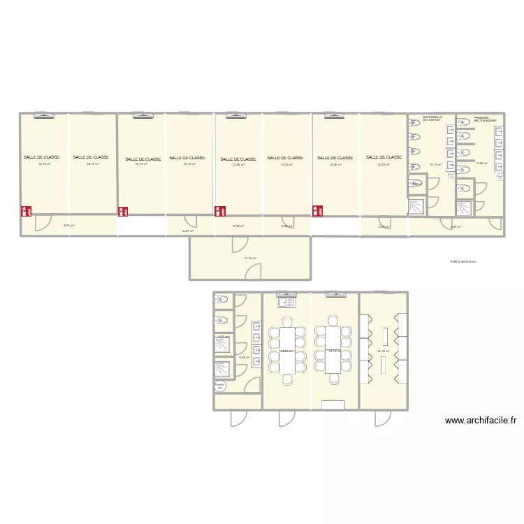 ROLANDO POISSON CHANTIER BELLEVILLE-EN-BEAUJOLAIS. Plan de 23 et 210 m² ROLANDO POISSON CHANTIER BELLEVILLE-EN-BEAUJOLAIS. Plan de 23 et 210 m²